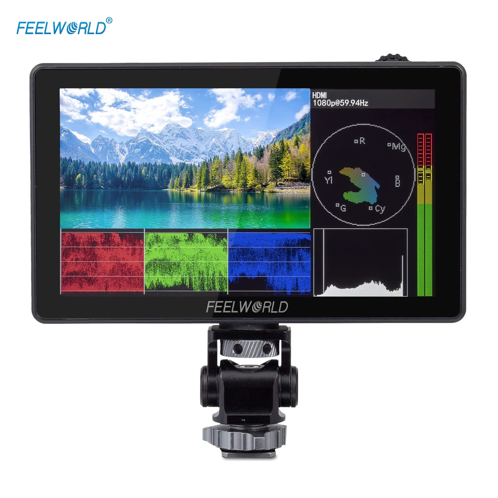 FEELWORLD-LUT5 DSLR ī޶ ʵ , 5.5 ġ  , 3000nits Ʈ Ʈ ڵ , ġũ, HDR ͸